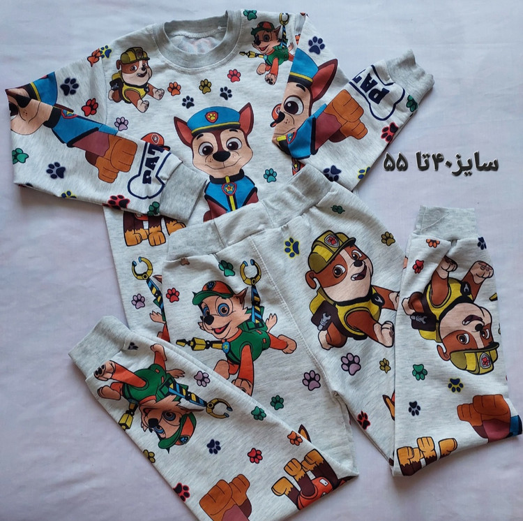 ست بلوز و شلوار راحتی بچگانه سگهای نگهبان سایز۳۰.۳۵