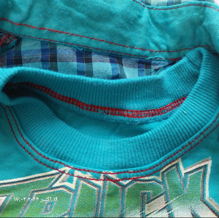 پیراهن پسرانه دو تیکه وصل به هم سایز۳۵