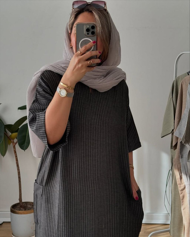 کفتان سایز بزرگ خنک لینن دیپلمات