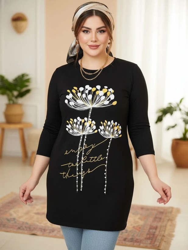 تونیک زنانه بلند مرواریدی