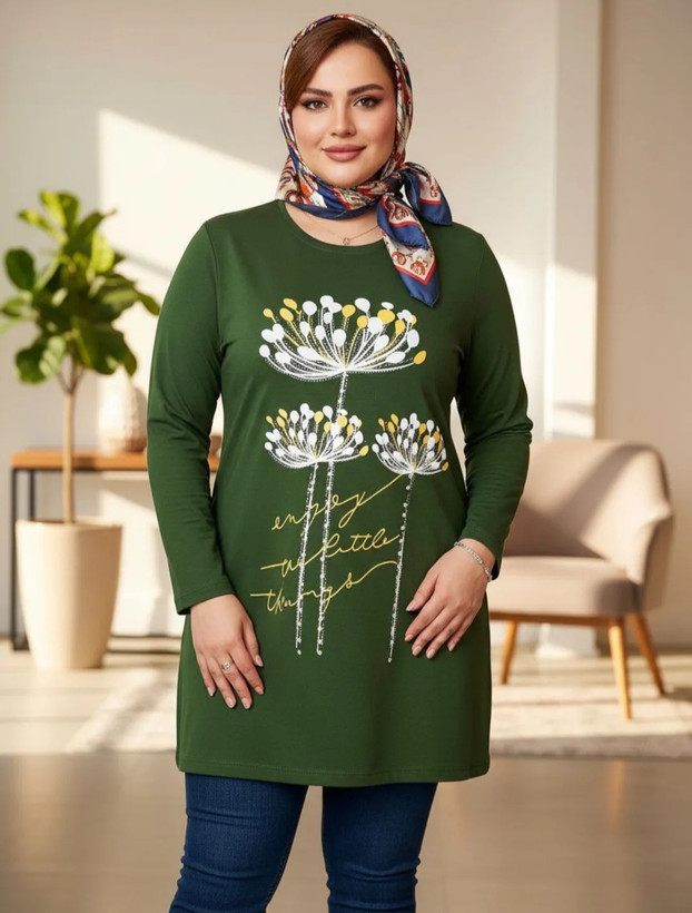تونیک زنانه بلند مرواریدی