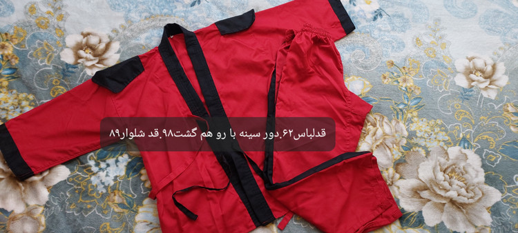 لباس رزمی نینجا سایز۴ مناسب۸ تا ۱۱ سال(دست دوم)
